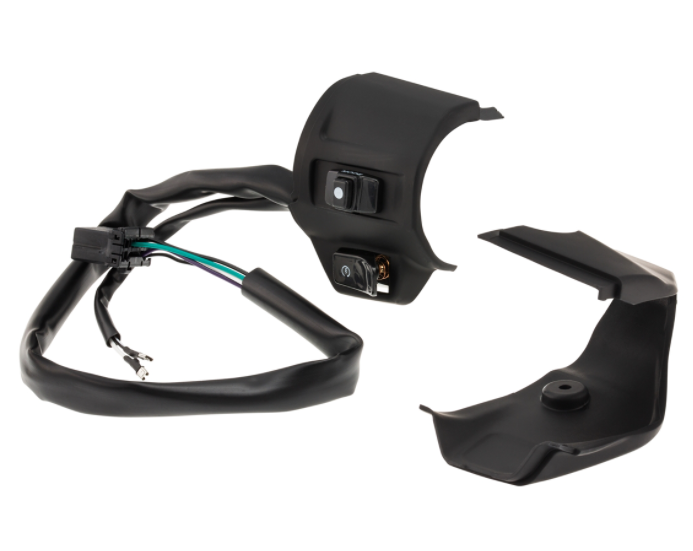 Unidad de conmutación DMP derecha para Vespa Primavera/Sprint, negro mate