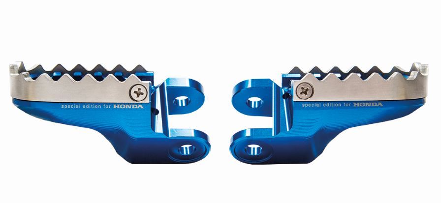 Juego de reposapiés Rizoma azul para piloto para Honda CRF1000L Africa Twin (Bj.18-) Original Honda