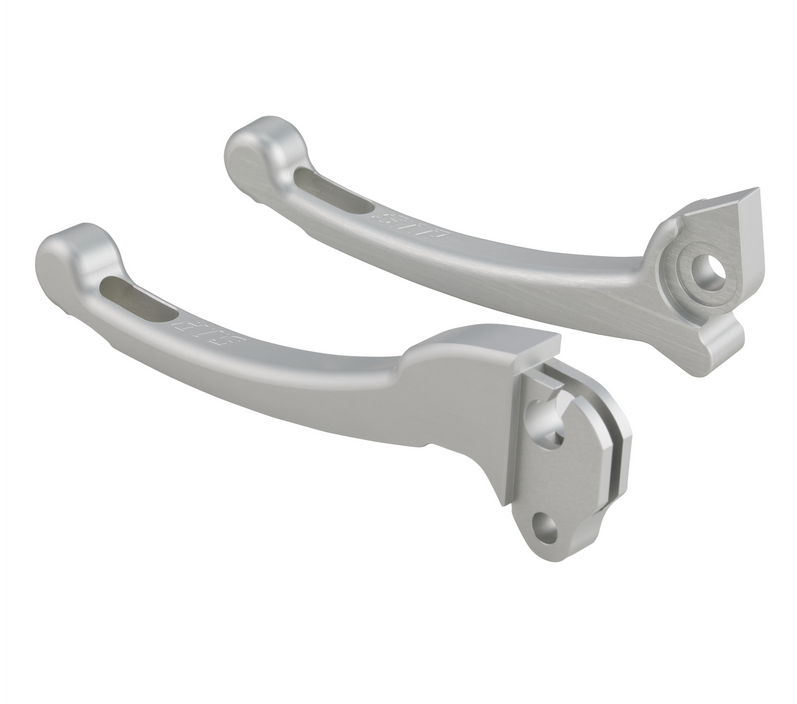 Juego maneta deportiva embrague/freno para Vespa PX 125-200ccm, HBZ Grimeca, derecha/izquierda, plata mate