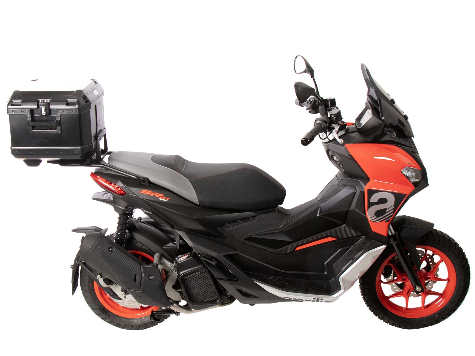 Portamaletas Alurack negro para Aprilia SR GT 125 /200 /Sport (22-) Hepco & Becker