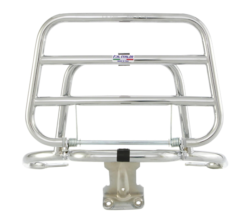 Portaequipajes trasero para Vespa LX /LXV /S 50-150cc, plegable, cromado