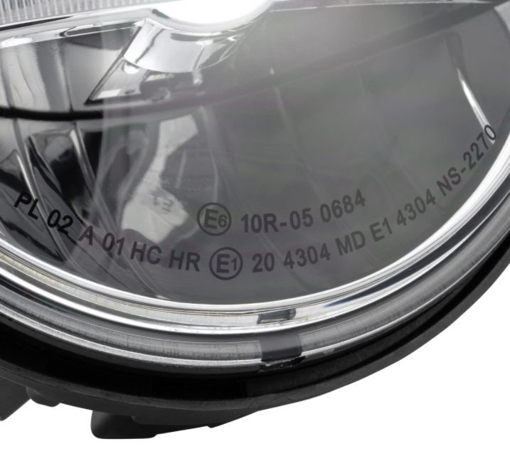 Faro LED para Vespa Primavera 50-150ccm 2T/4T (-'18), negro brillante