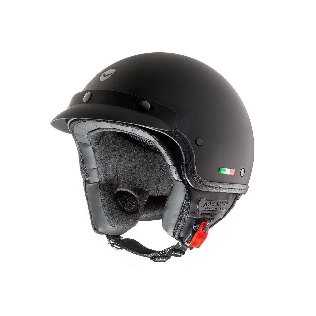Casco jet Helmo Milano, FuoriPorta, negro mate