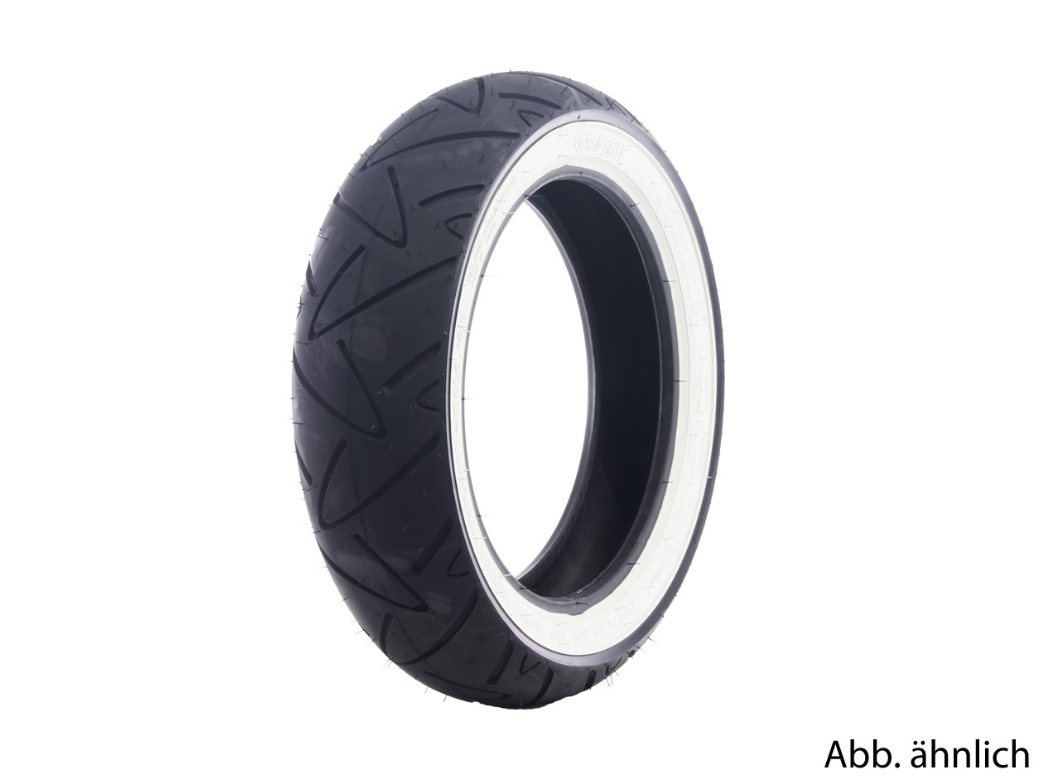 Neumático Continental 120/70-12, 58P, TL, neumático de pared blanca, twist, delantero/trasero