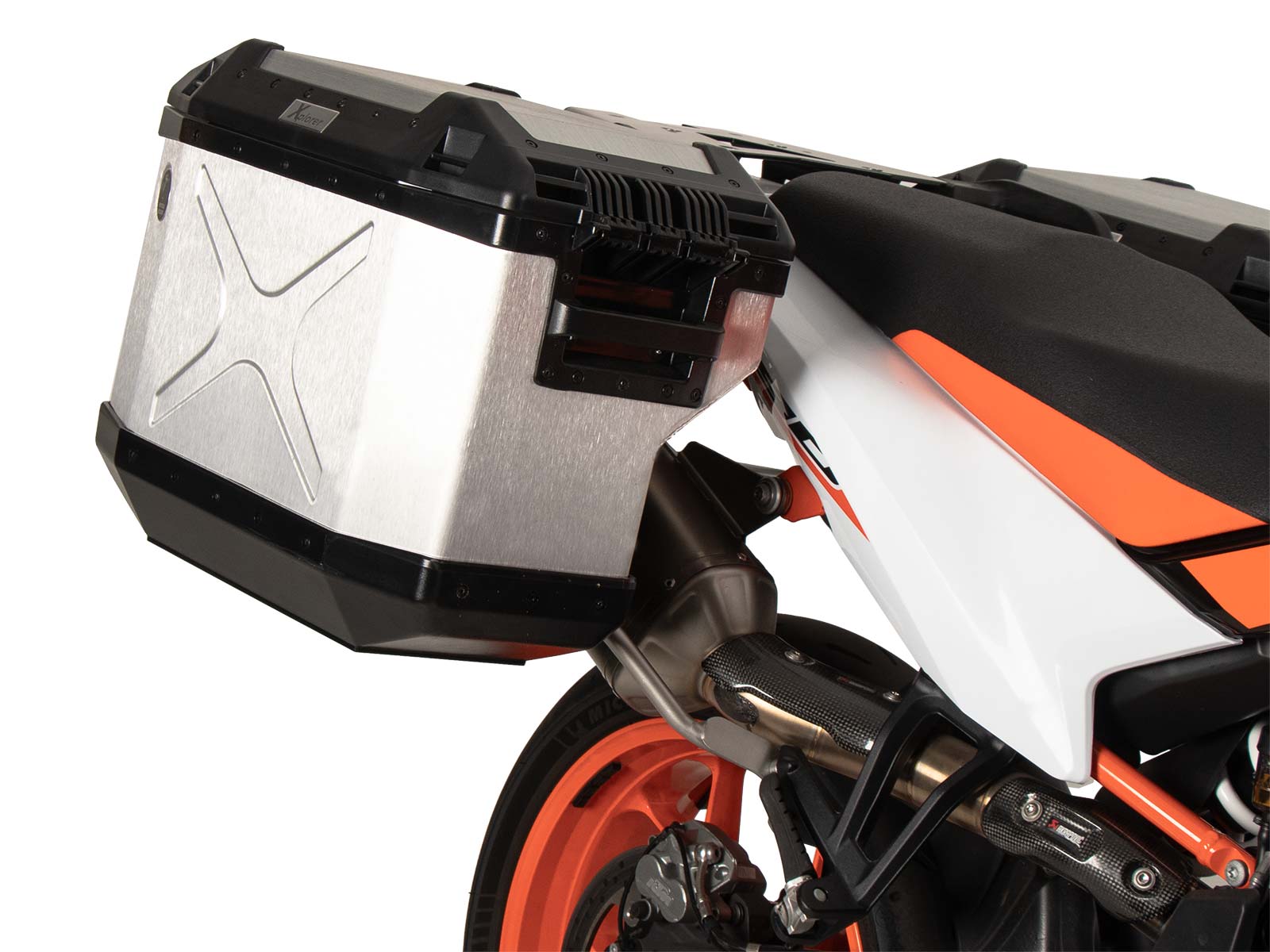 Juego maletas laterales recorte acero inoxidable para KTM 890 SMT (23-) Hepco & Becker