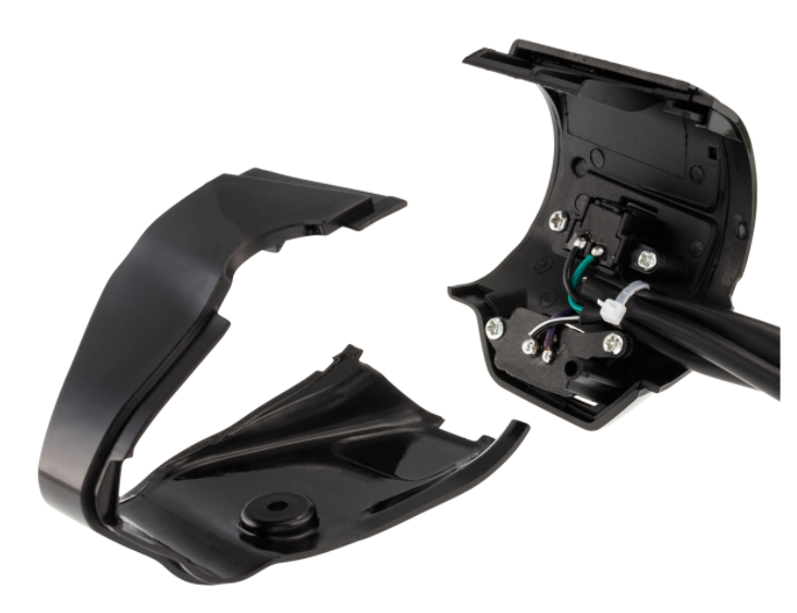 Unidad de conmutación DMP derecha para Vespa Primavera/Sprint, negro brillante