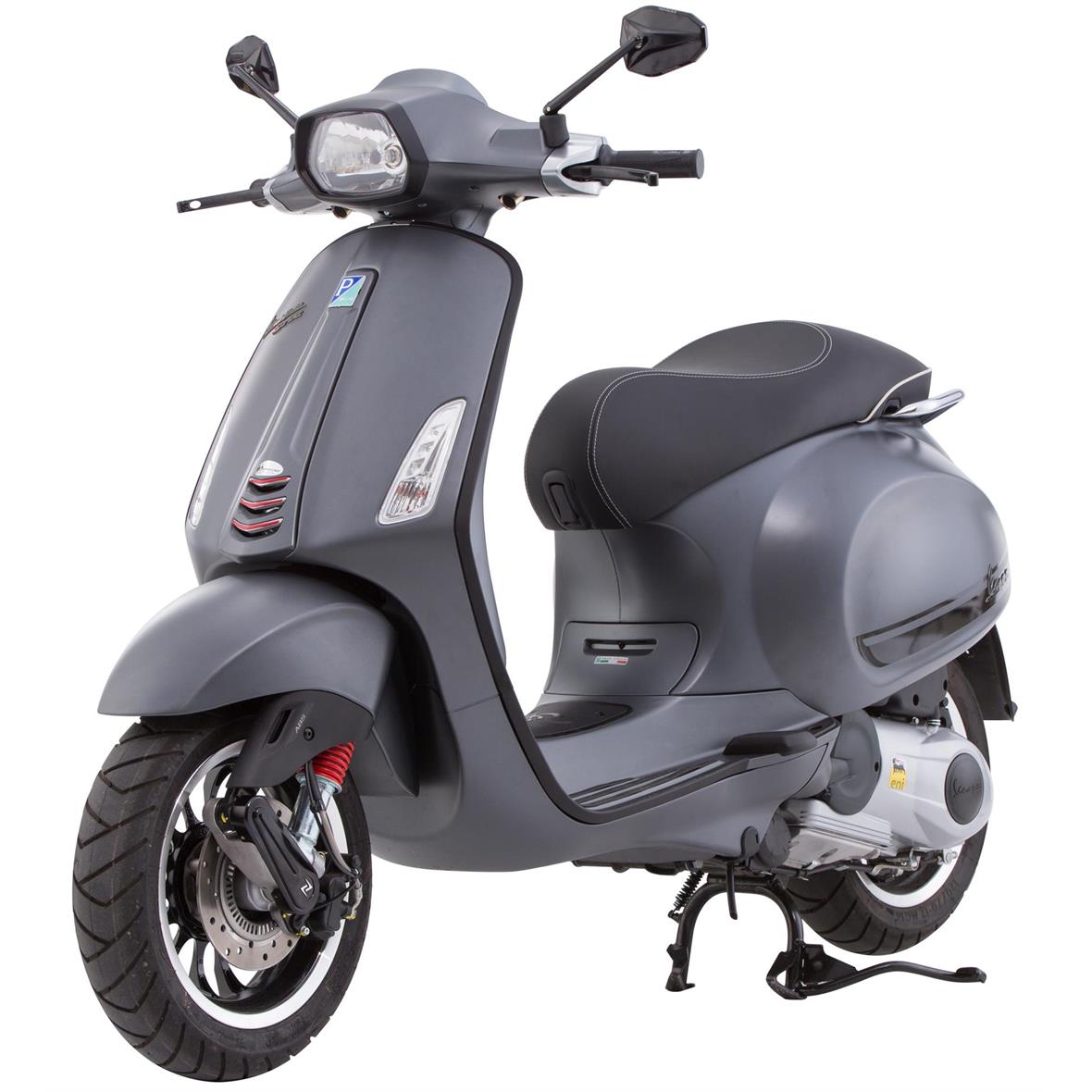 Protector de piernas de tubo mono ranura negro mate para Vespa Primavera/Sprint 50-150ccm