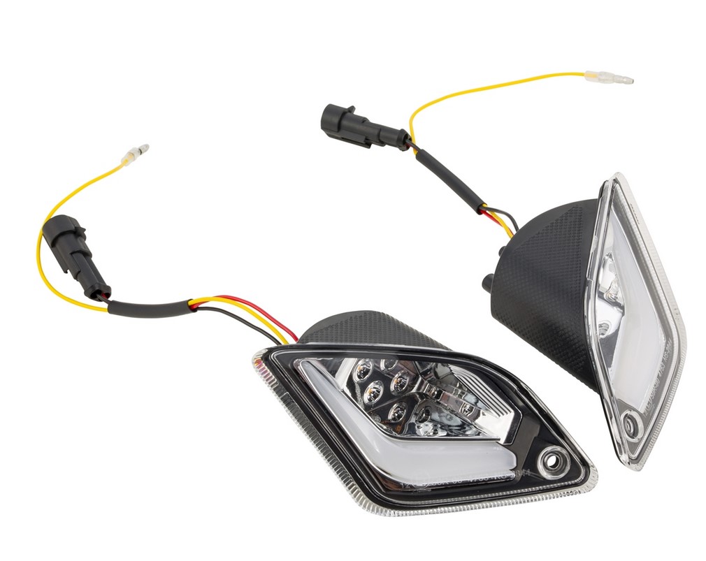 Kit de indicador trasero izquierdo/derecho para Vespa GTS/GTS Super/GTV 125-300cc ('14-), transparente
