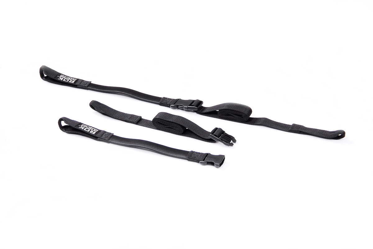 ROK Correas 2 correas tensoras ajustables negras 500-1500 mm