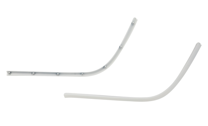 Estribo de tubo mono ranura blanco para Vespa Primavera/Sprint 50-150ccm