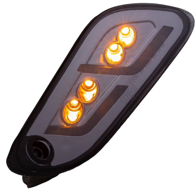 Kit de intermitentes delanteros y traseros para Vespa Primavera/Sprint 125-150cc 2T/4T AC, transparente