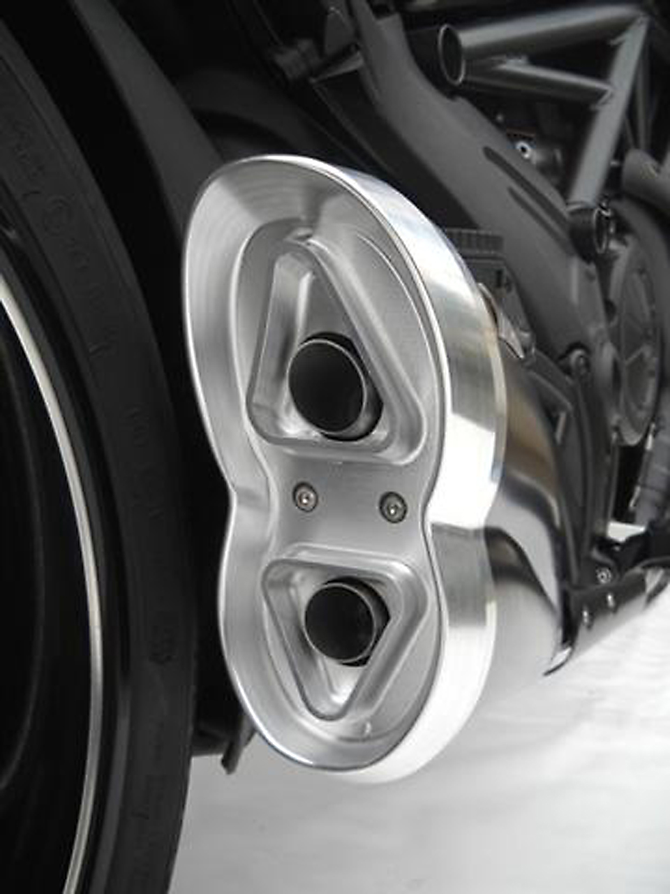 Silenciador trasero ZARD Ducati Diavel, acero inoxidable negro, tapa de extremo plateada, slip on, cat, E-approved