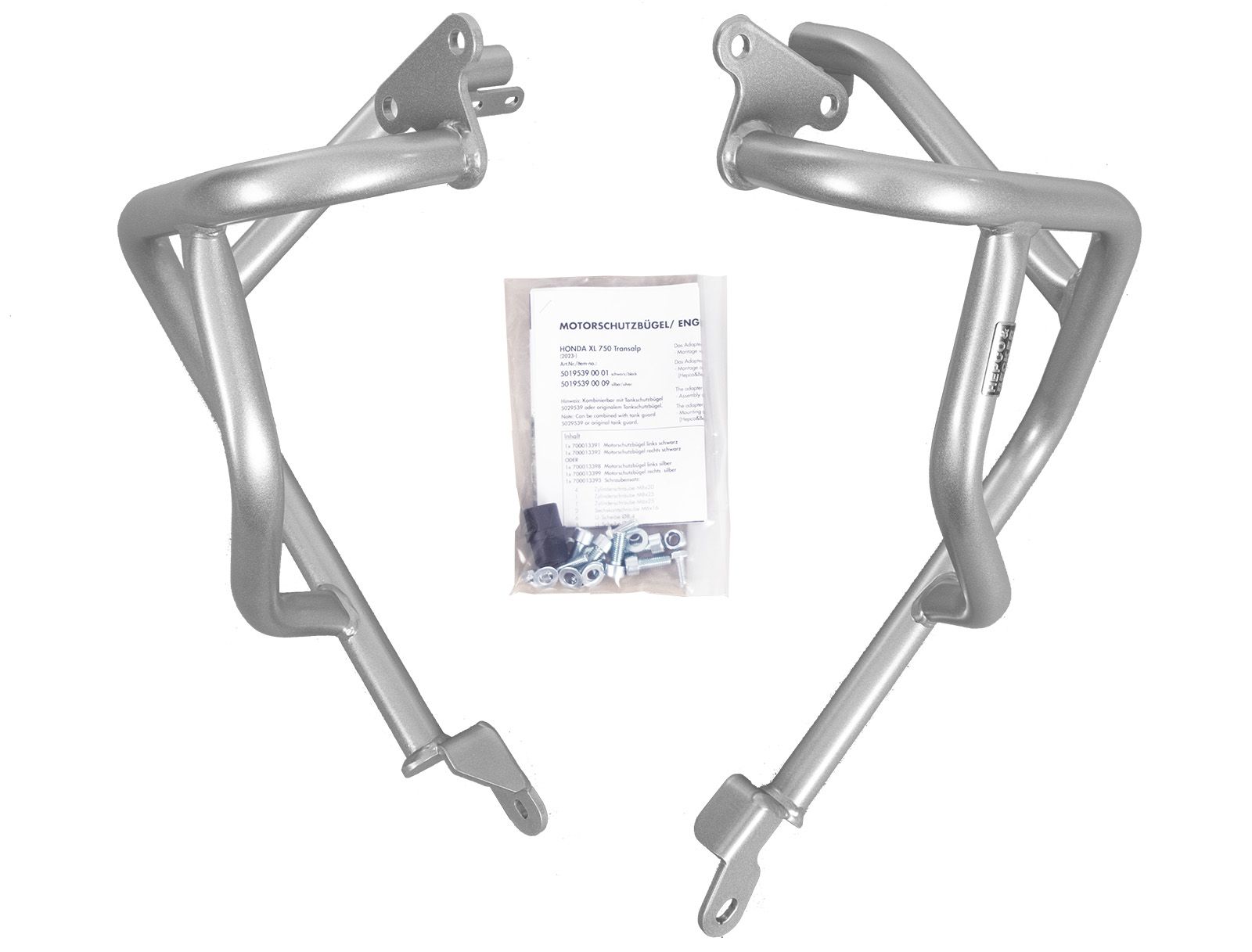 Protector de motor plateado para Honda XL 750 Transalp (25- ) Hepco & Becker