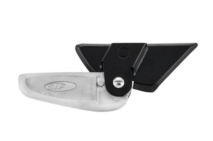 Estriberas derecha e izquierda para Vespa LX /LXV /S 50-150cc, negro/plata