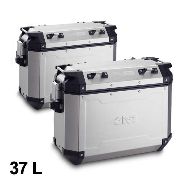 Juego de maletas laterales de aluminio Givi Trekker Outback 37L Monokey