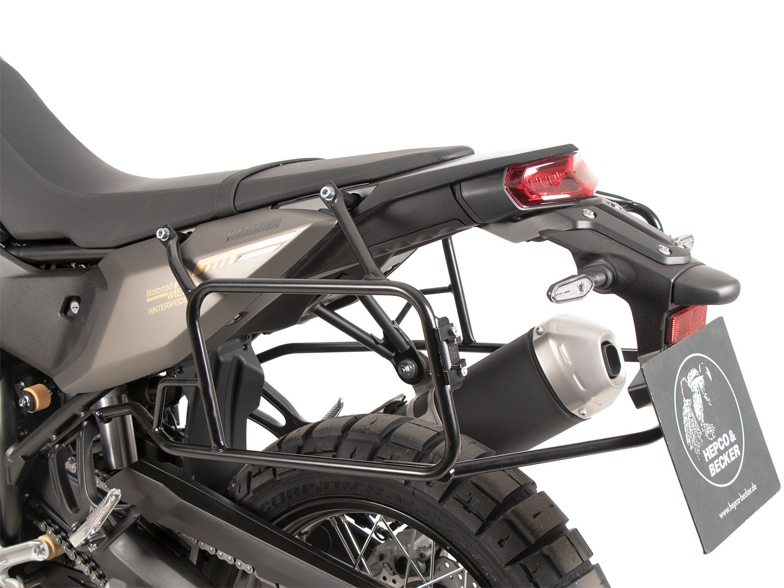 Portamaletas lateral fijo negro para Yamaha Ténéré 700 (25-) Hepco & Becker