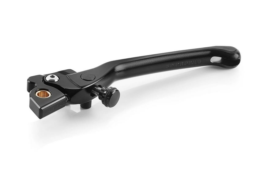 Palanca deportiva RIZOMA 3D, izquierda para Vespa GTS/GTS Super/GTV/GT (-'22), anodizada negra