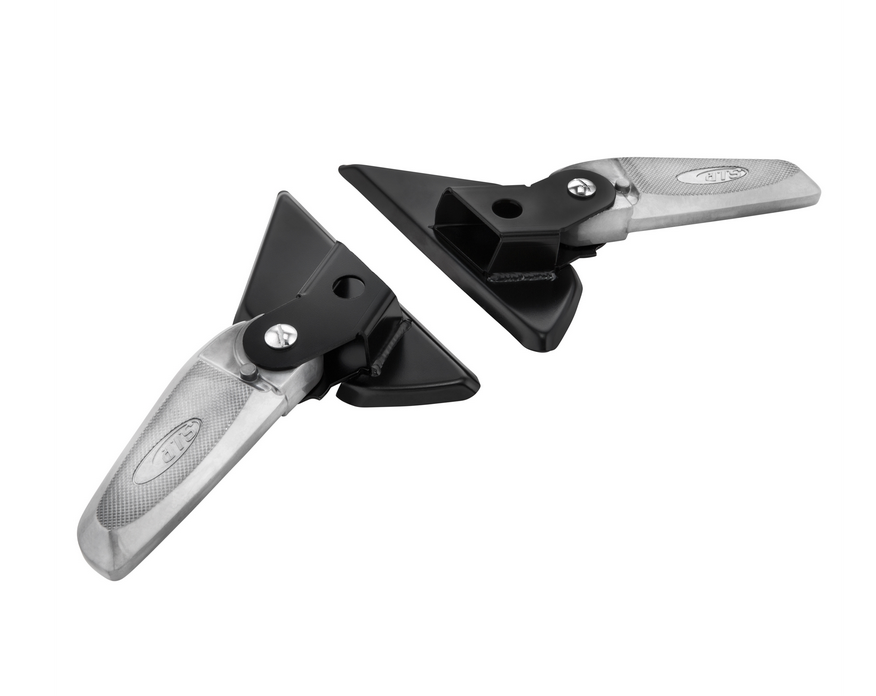 Estriberas derecha e izquierda para Vespa LX /LXV /S 50-150cc, negro/plata