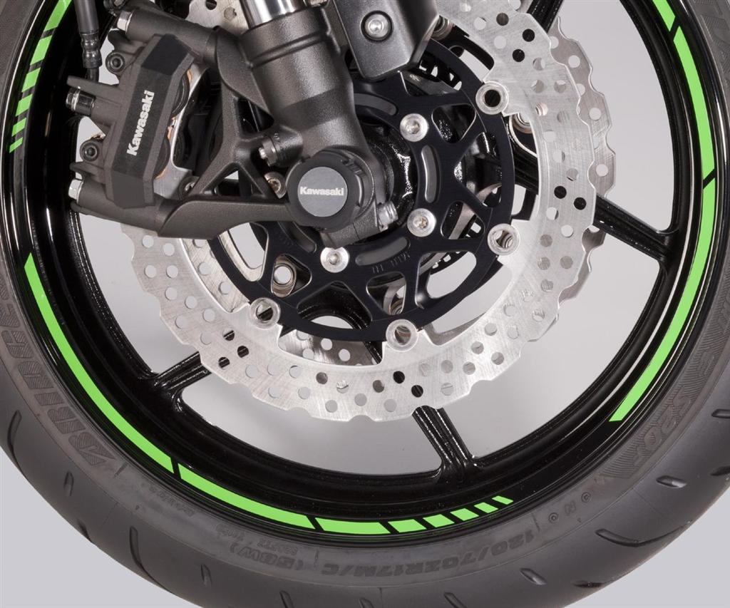 Aros de llanta estilo GP plata 1400GTR 2016/ ER-6f 2016/ Z1000SX 2016/ Z300 2016 Original Kawasaki