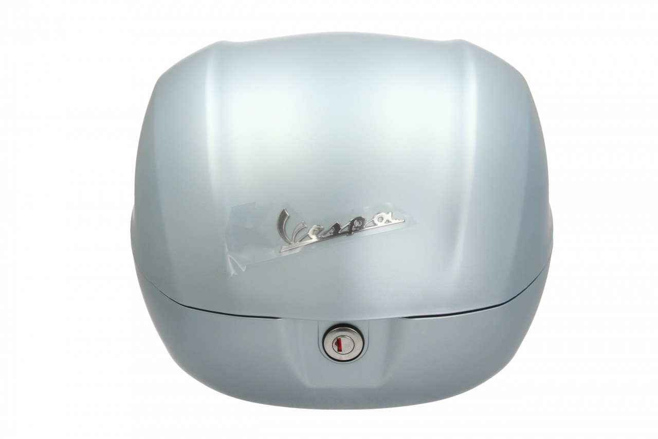 Baúl trasero para Vespa de 32 l, gris mate G02, sin respaldo