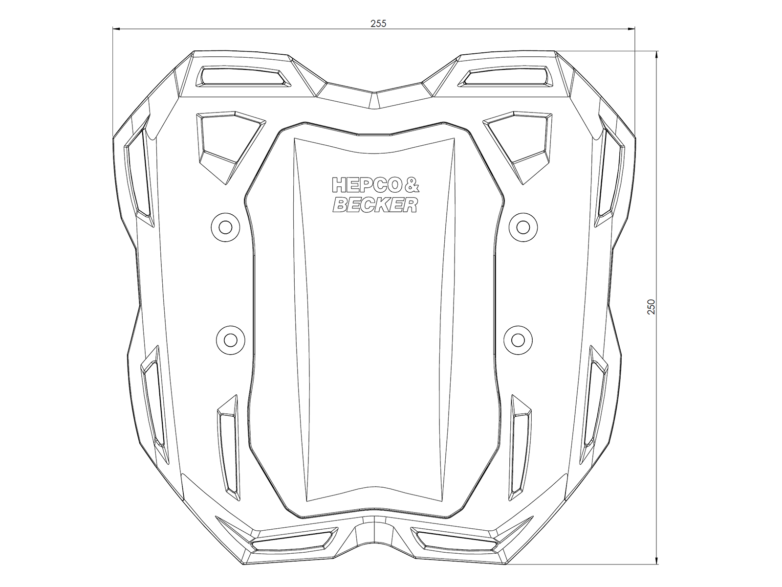 Soporte trasero Smartrack negro para Yamaha T-Max 560 / Tech Max (22-), Hepco & Becker