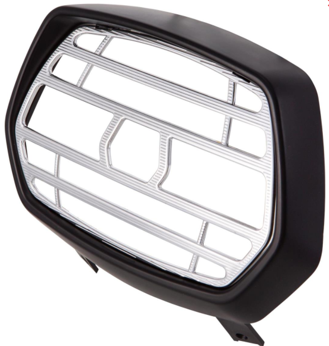 Rejilla del faro negro mate para Vespa Sprint 50-150ccm 2T/4T, rejilla - cromada