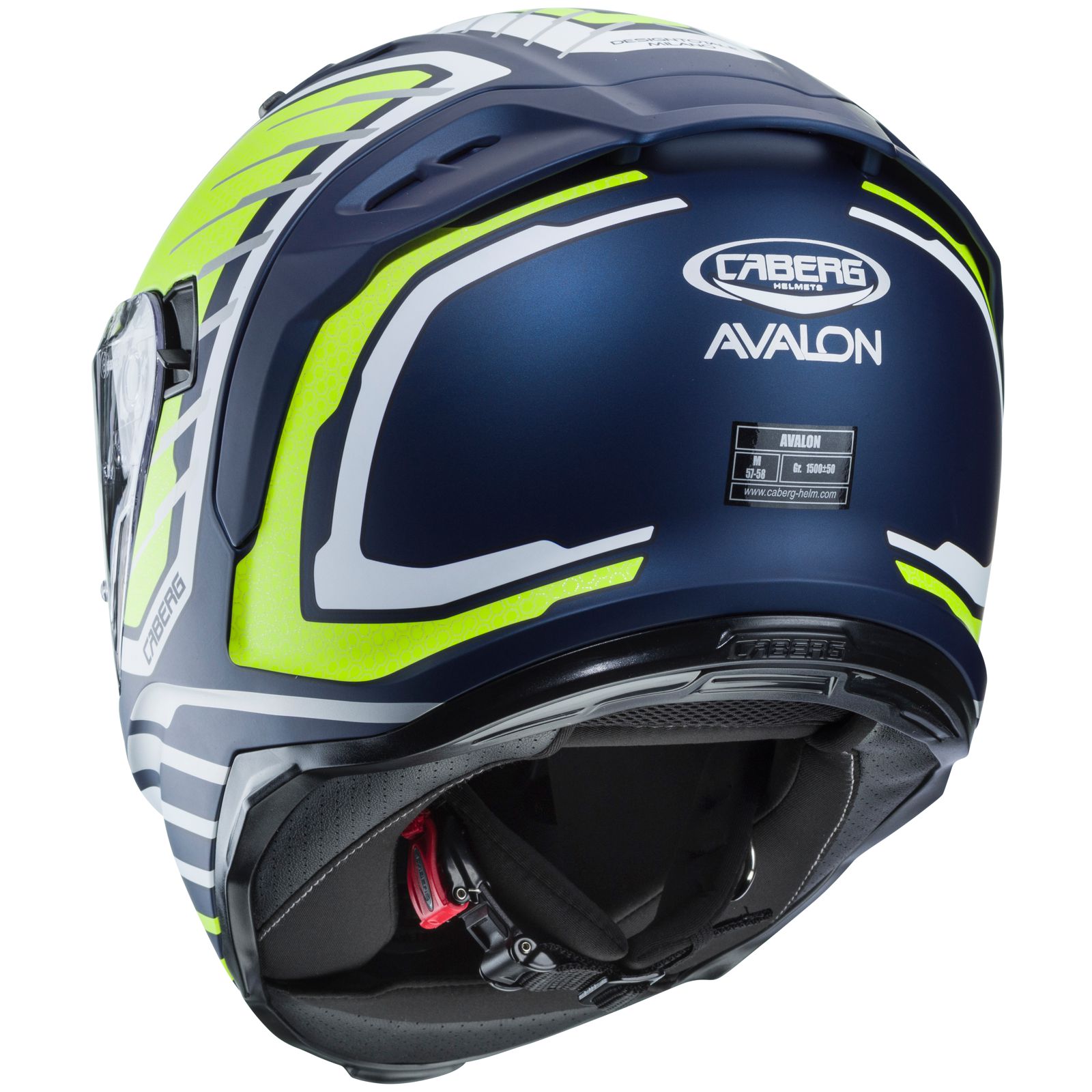 Casco Caberg Avalon Forge, azul mate/amarillo fluo-blanco