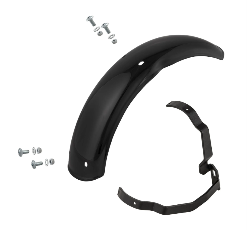Guardabarros 2.0 Garelli EVO II para Vespa PX 80-200ccm, GRP negro, soporte negro