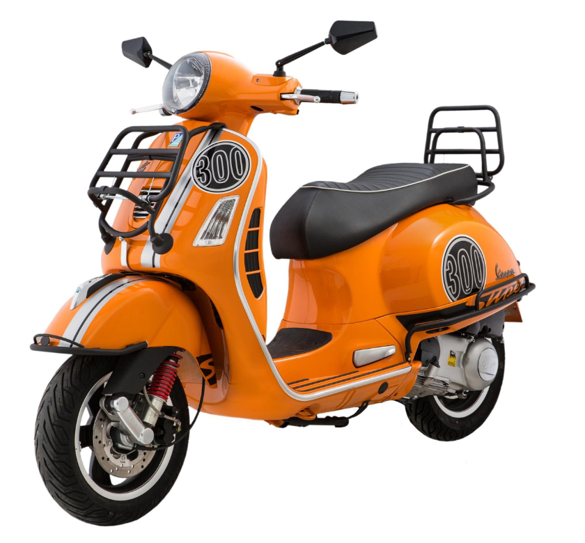 Portaequipajes delantero para Vespa GTS/GTS Super/GTV/GT 60/GT/GT L 125-300cc, plegable, negro mate