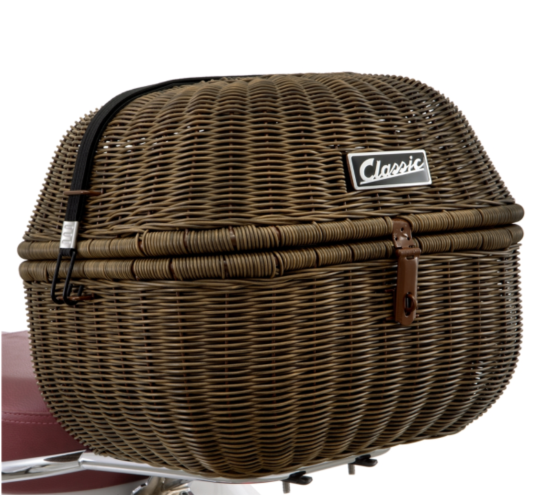 Portaequipajes clásico para Vespa, marrón oscuro