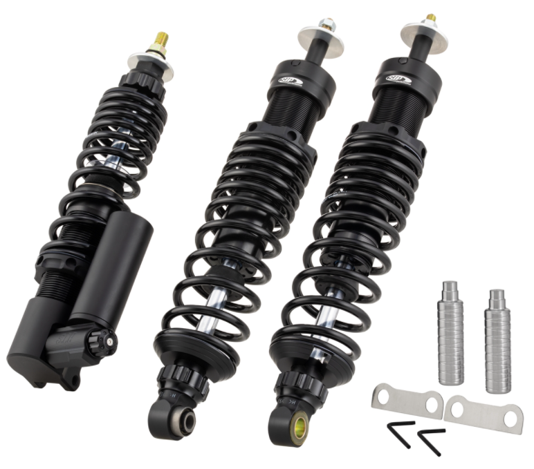 Kit de amortiguadores delanteros y traseros para Vespa GTS/GTS Super/GTV/GT 60/GT/GT L 125-300ccm, negro mate