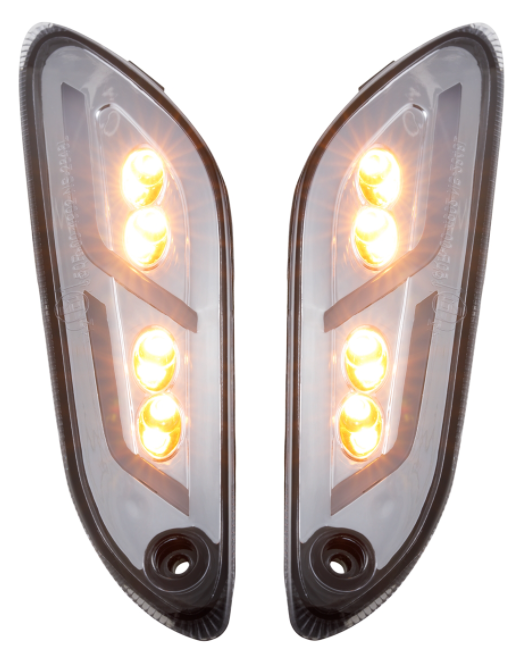 Kit de indicadores delanteros y traseros para Vespa Primavera/Sprint 125-150cc 2T/4T AC, tintados