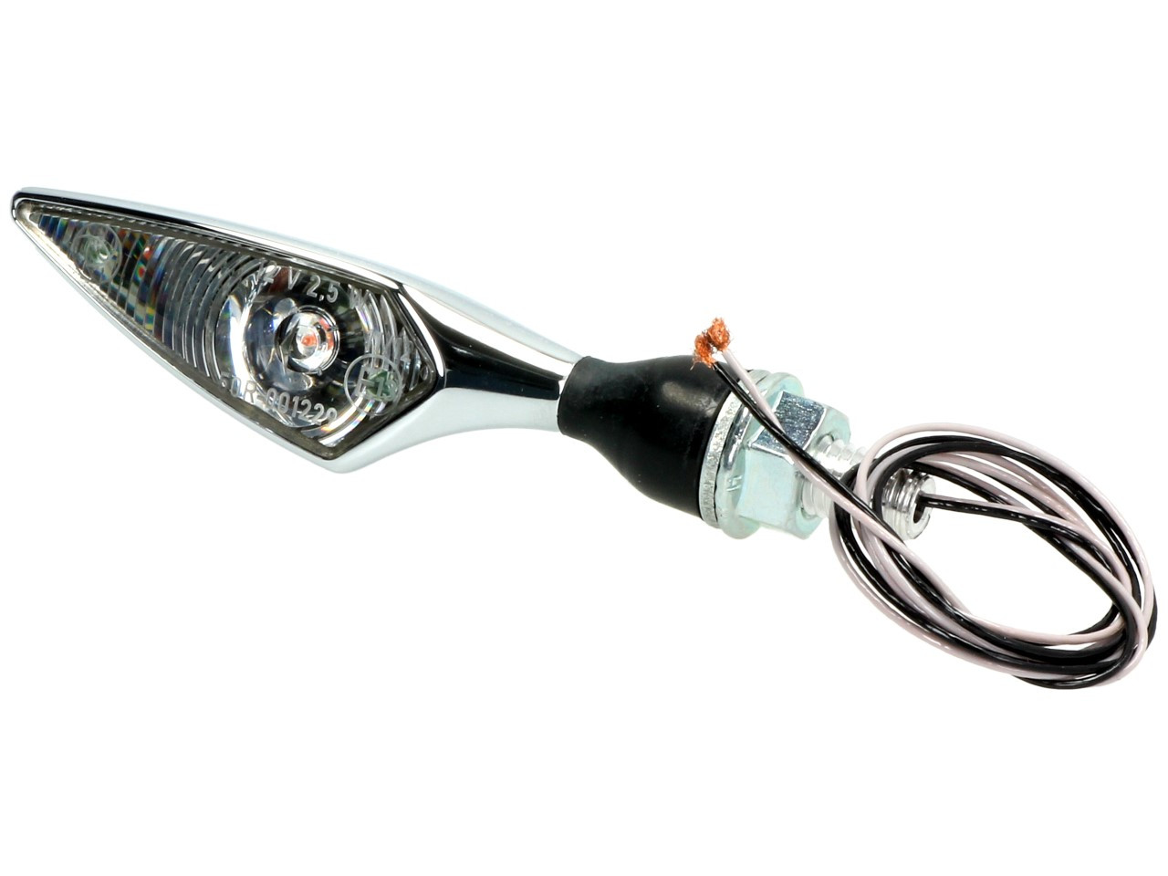 Indicador Kellermann, rombo, acero, LED, VR/HL, 12 V, cromo brillante, M8x20, homologado E