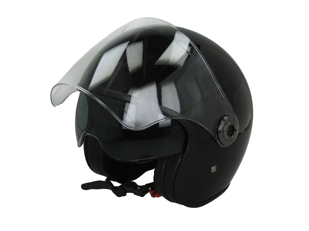 Casco de moto Axxis Hornet Fiber LV SV, liso, negro, brillante, fibra de vidrio, ECE 22.06