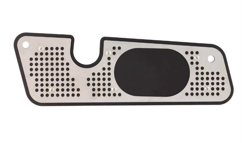Embellecedor de escape basculante para Vespa GTS/GTS Super/GTV/GT, negro/plateado
