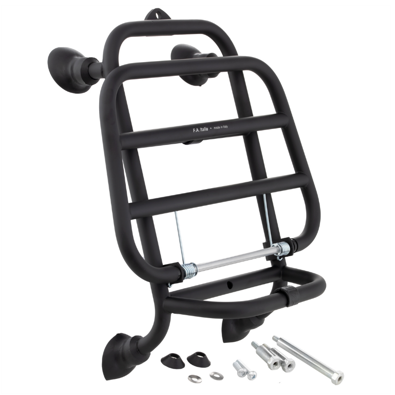 Portaequipajes delantero para Vespa GTS /GTS Super HPE /GTV 125/300 ('19-), plegable, negro mate