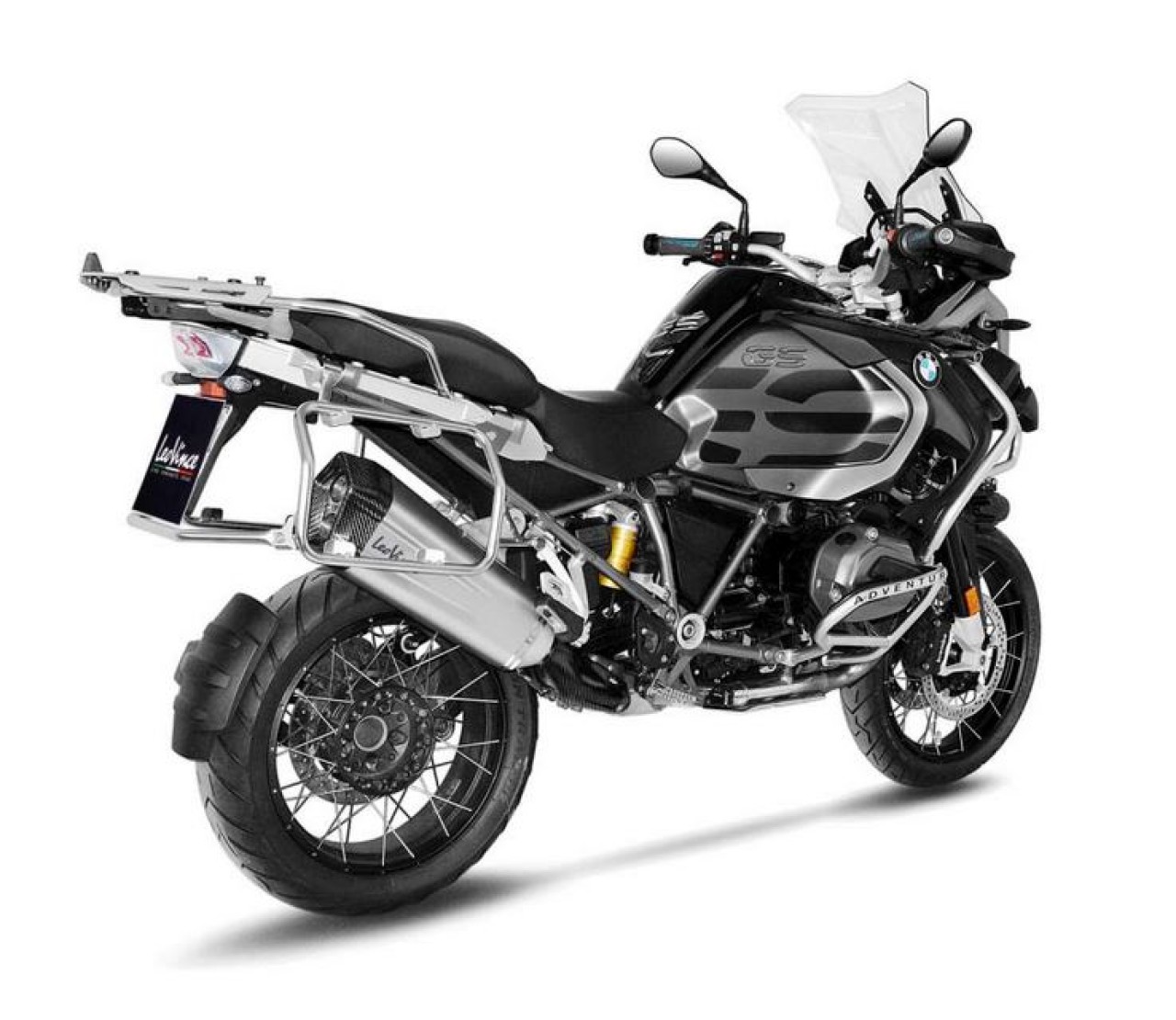 Sistema de escape LeoVince LV-12 para BMW R 1200 /1250 GS /Adventure, plata, slip on, E-certificado