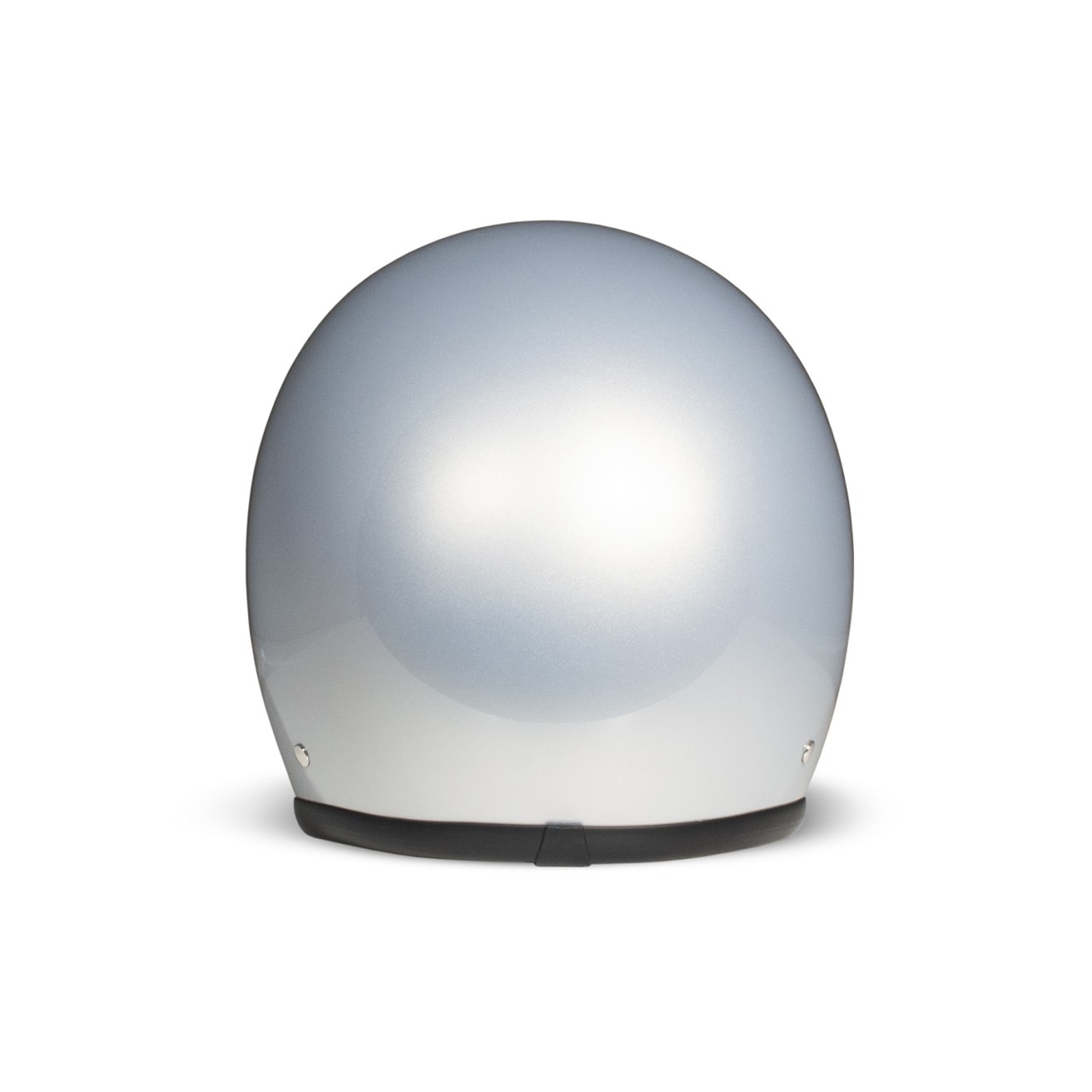 Casco DMD jet Retro, plateado, brillante, Hielo, fibra de vidrio, ECE 22.06