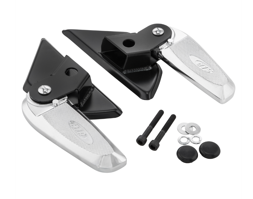 Estriberas derecha e izquierda para Vespa LX /LXV /S 50-150cc, negro/cromo