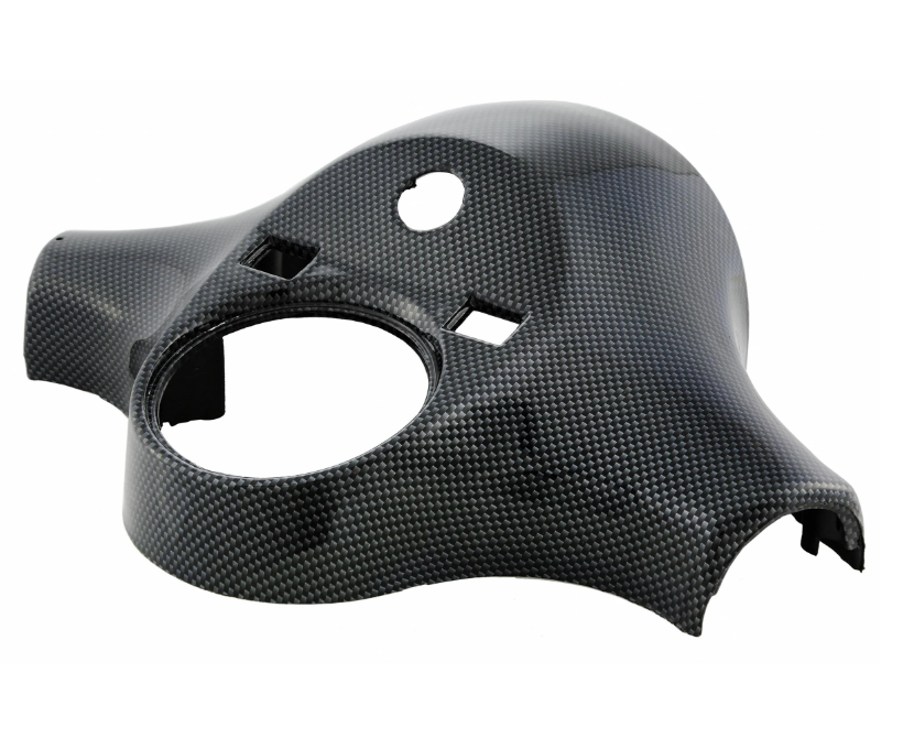 Tapa del cabezal de dirección para Vespa PX 80-200cc, aspecto carbono