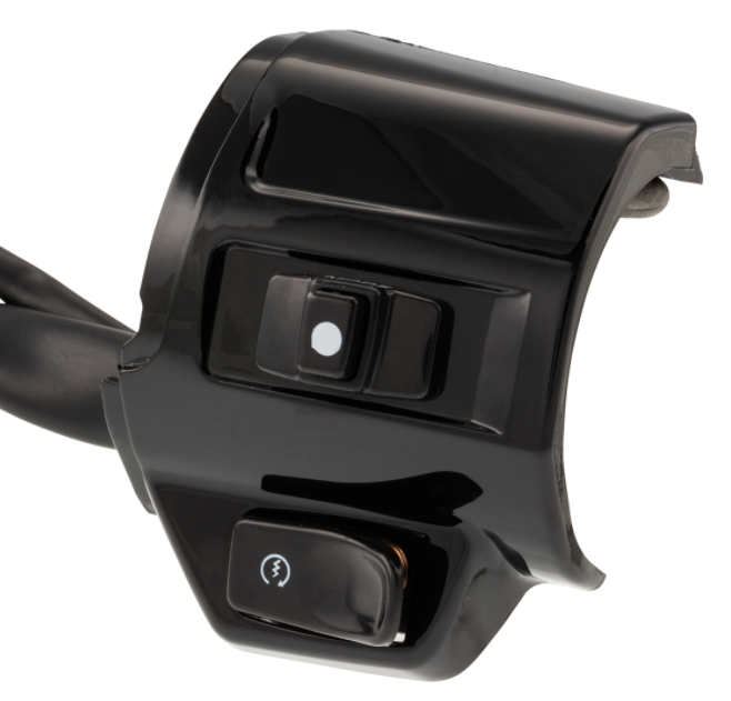 Unidad de conmutación DMP derecha para Vespa Primavera/Sprint, negro brillante