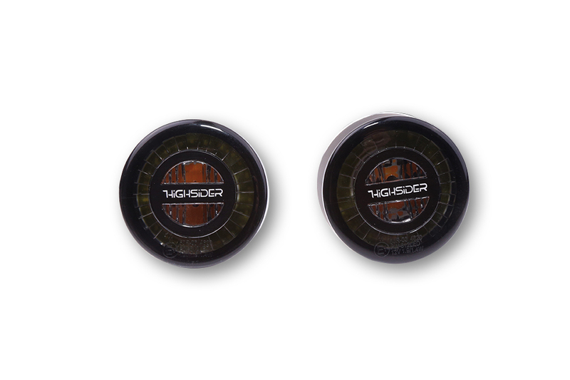 HIGHSIDER pro Rocket LED intermitente/luz de posición negro/tintado 2en1, homologado E (par)