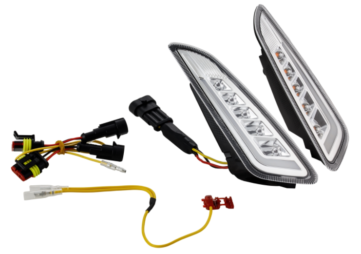 Kit de indicador delantero izquierdo/derecho para Vespa Primavera/Sprint 50cc 2T/4T, transparente