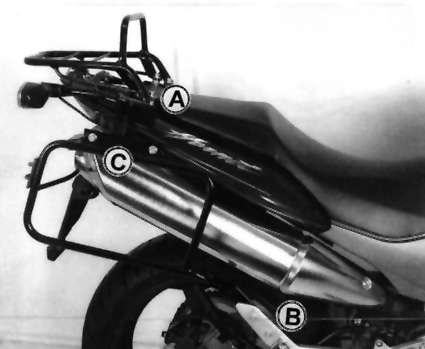 Portabultos tubular portaequipajes superior y portaequipajes lateral para Honda CB 600 F Hornet (03-06)