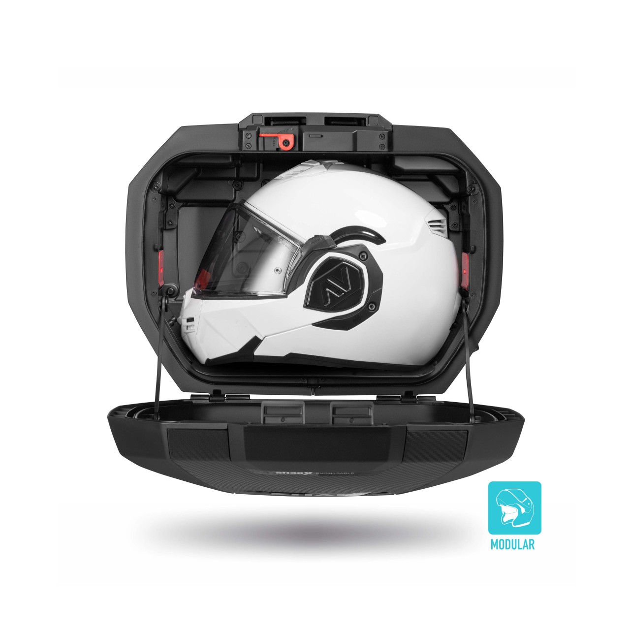 Juego de maletas laterales Shad SH38X ampliables, acabado de carbono / negro, 38 l