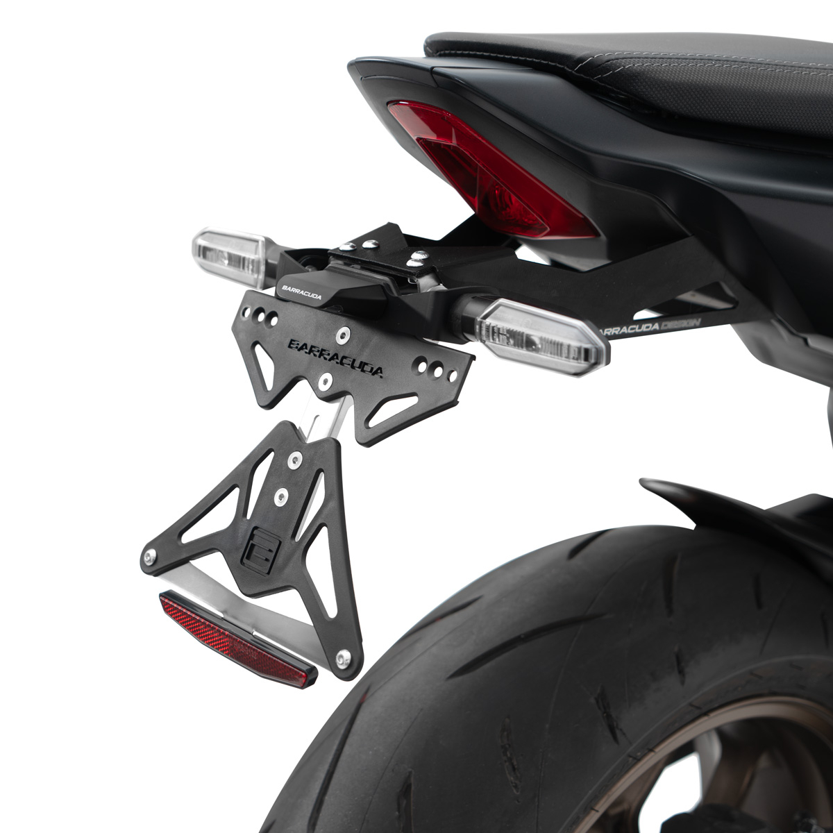 Barracuda Kennzeichenhalter für Honda CB650R CBR650R 2024- zur Verwendung mit originalen Blinkern