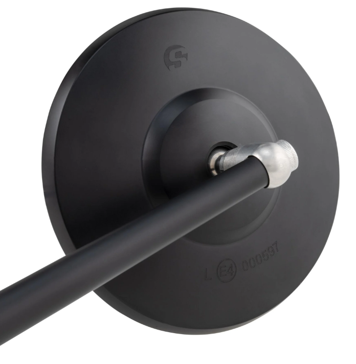 Retrovisor estándar para Vespa, rosca izquierda, negro mate