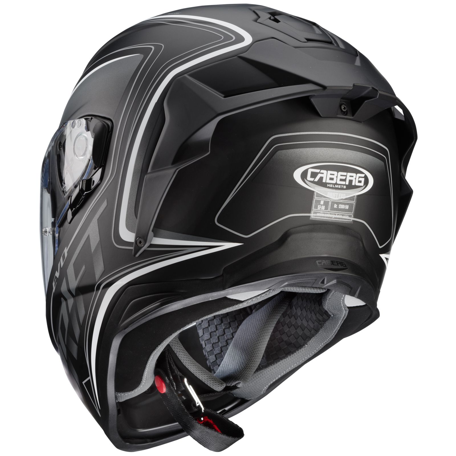 Casco Caberg Drift Evo Integra, negro mate/gris-blanco