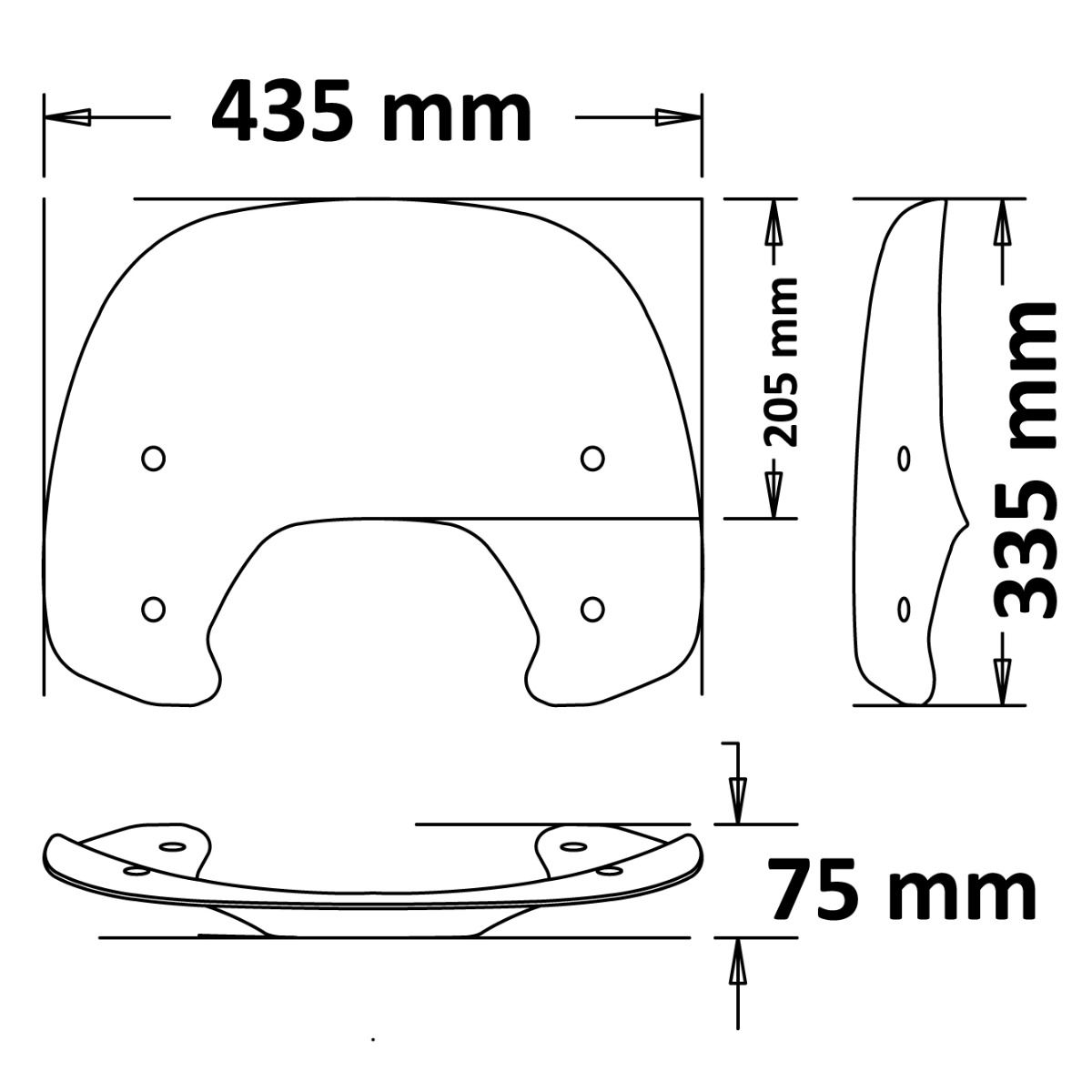 Parabrisas tipo original ligeramente tintado para Vespa Sprint - Isotta