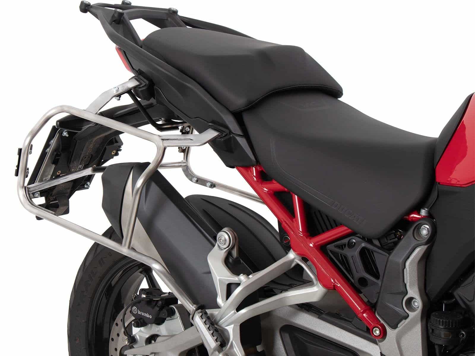 Recorte portacarter lateral acero inoxidable para Ducati Multistrada V4 /S /Pikes Peak /Rally /RS (25-)